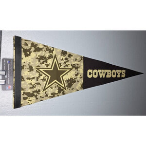 DALLAS COWBOYS DIGITAL CAMO ROLL UP PREMIUM FELT PENNANT‎ 12"x30" NEW WINCRAFT
